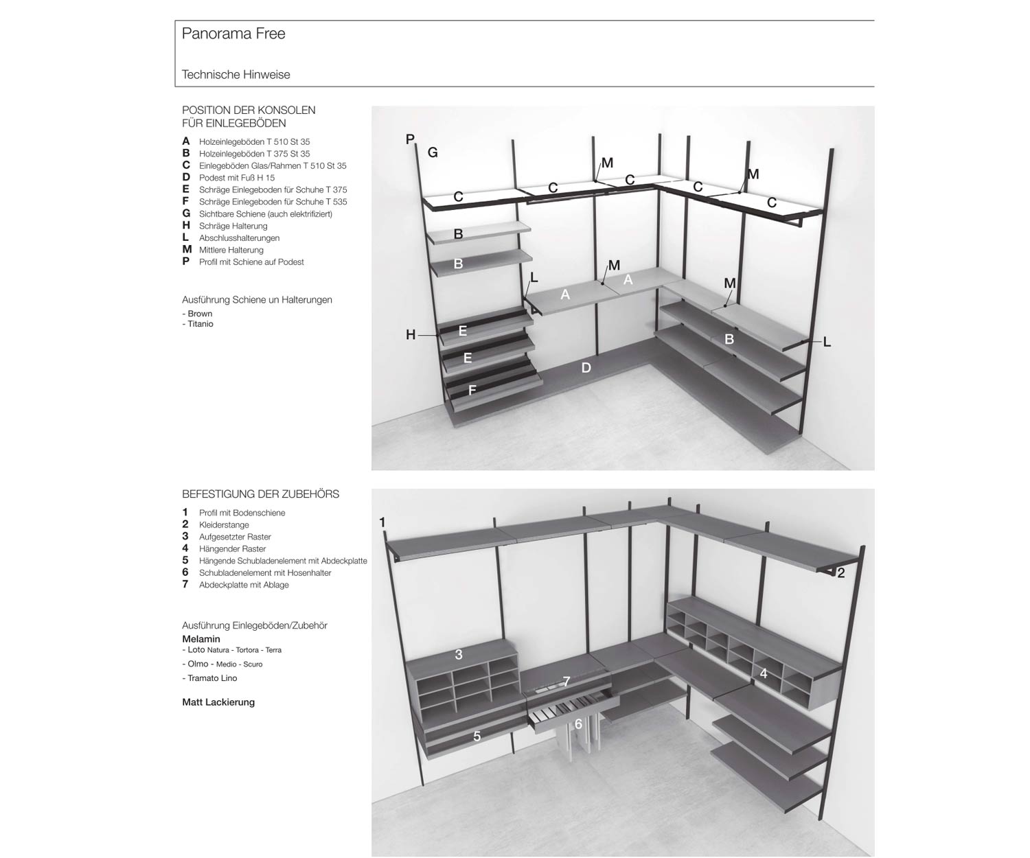 Livitalia Panorama Design Ankleidezimmer System Zubehör