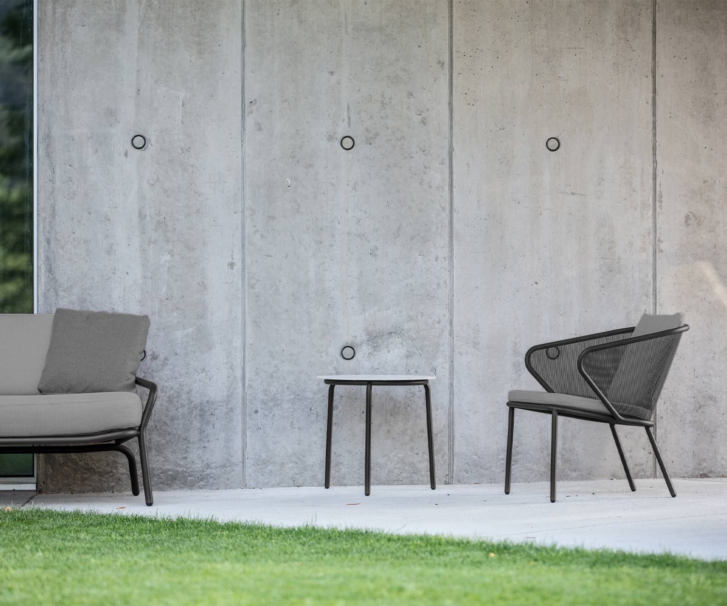 Hochwertiger Todus Condor Design Loungesessel mit Polster in Anthrazit