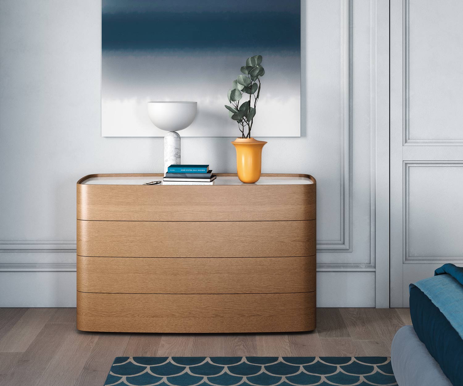 Novamobili Designer Kommode Norman in heller Eiche