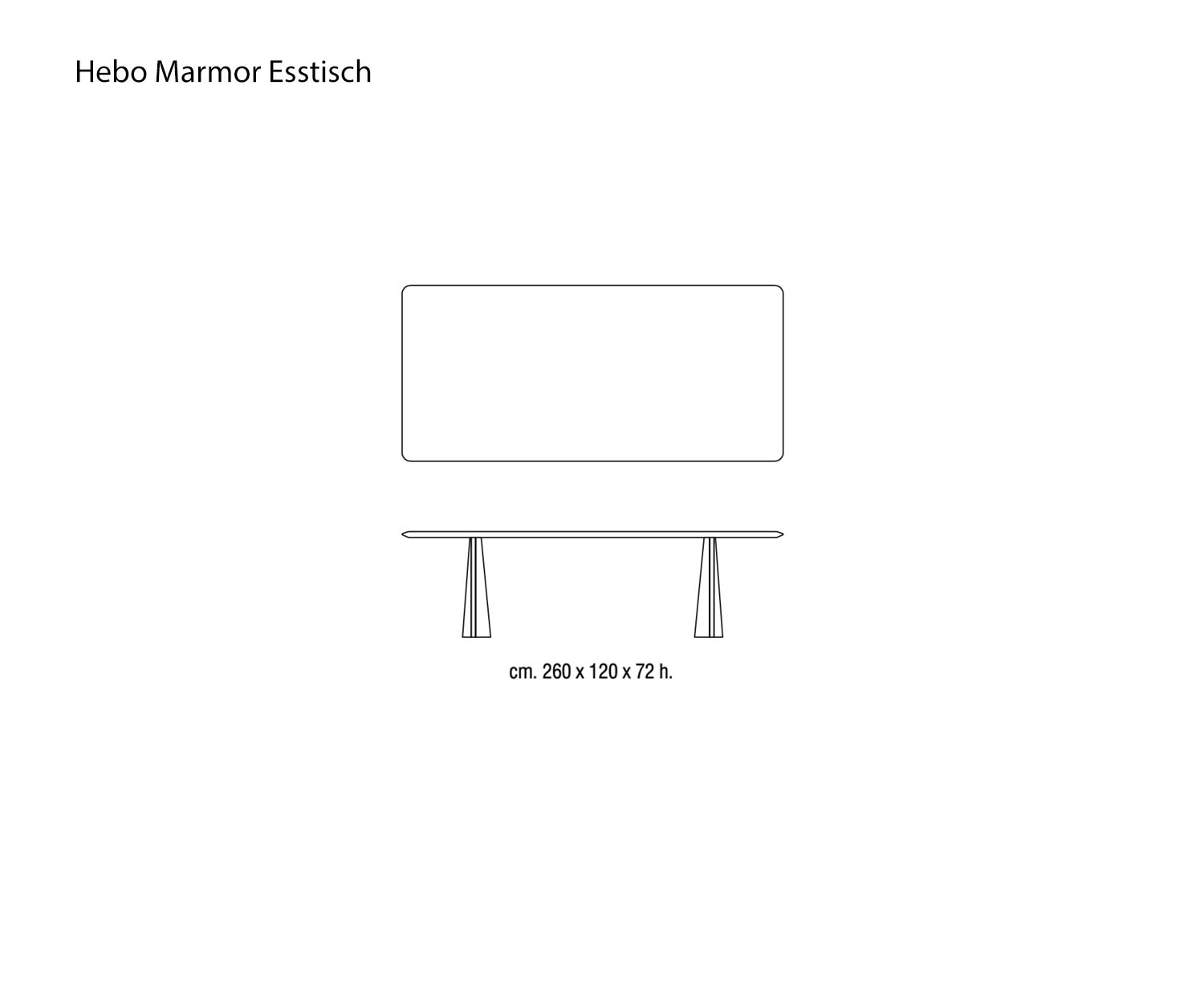 Designer Esszimmer Tisch Hebo aus Marmor Skizze Maße Größen Größenangaben Designer Esszimmer Tisch Hebo aus Marmor Skizze Maße Größen Größenangaben