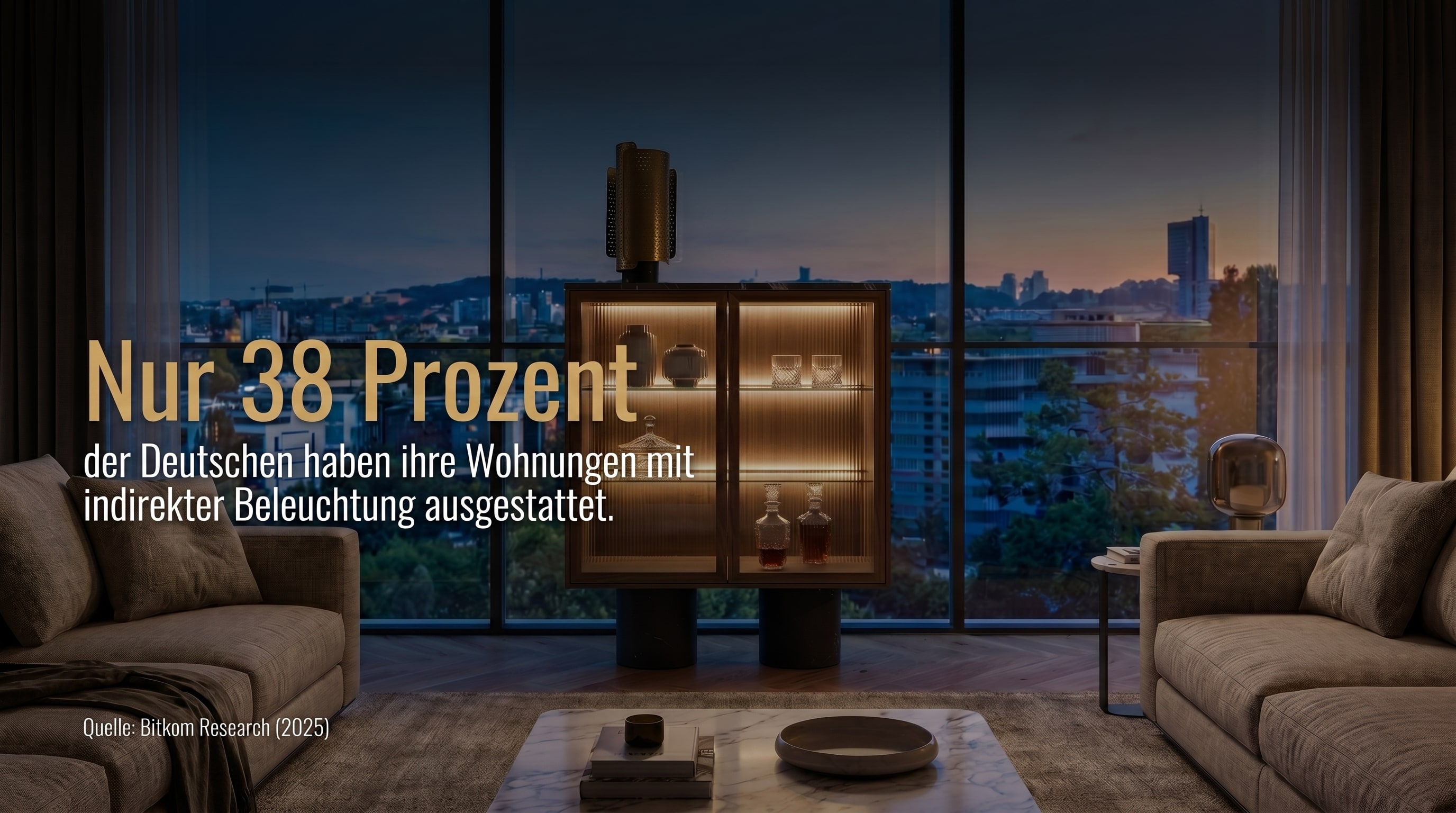 38 percent &ndash; of Germans have equipped their homes with smart lamps or lights