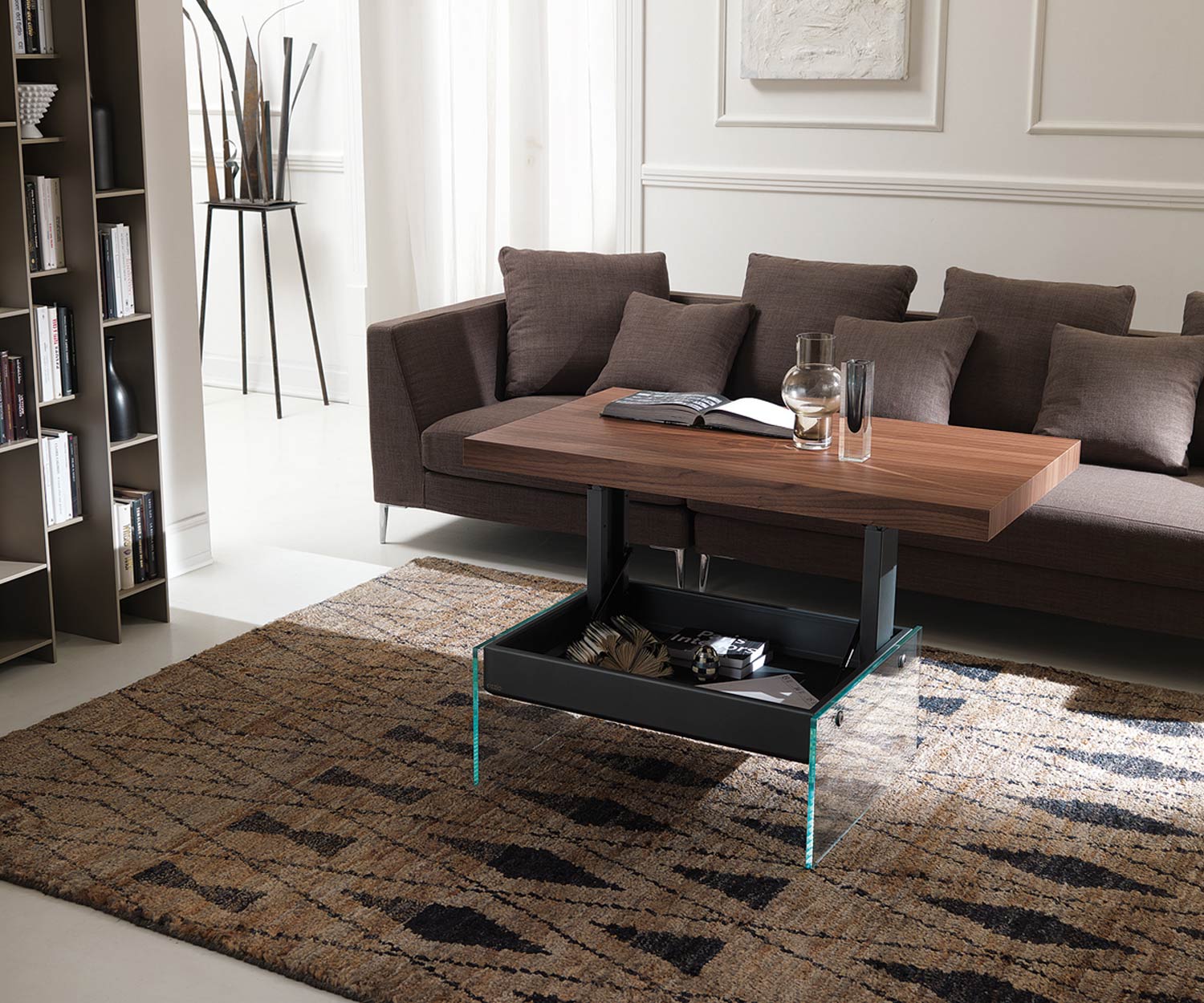 Ozzio Couchtisch Bellagio Nussbaum Walnuss