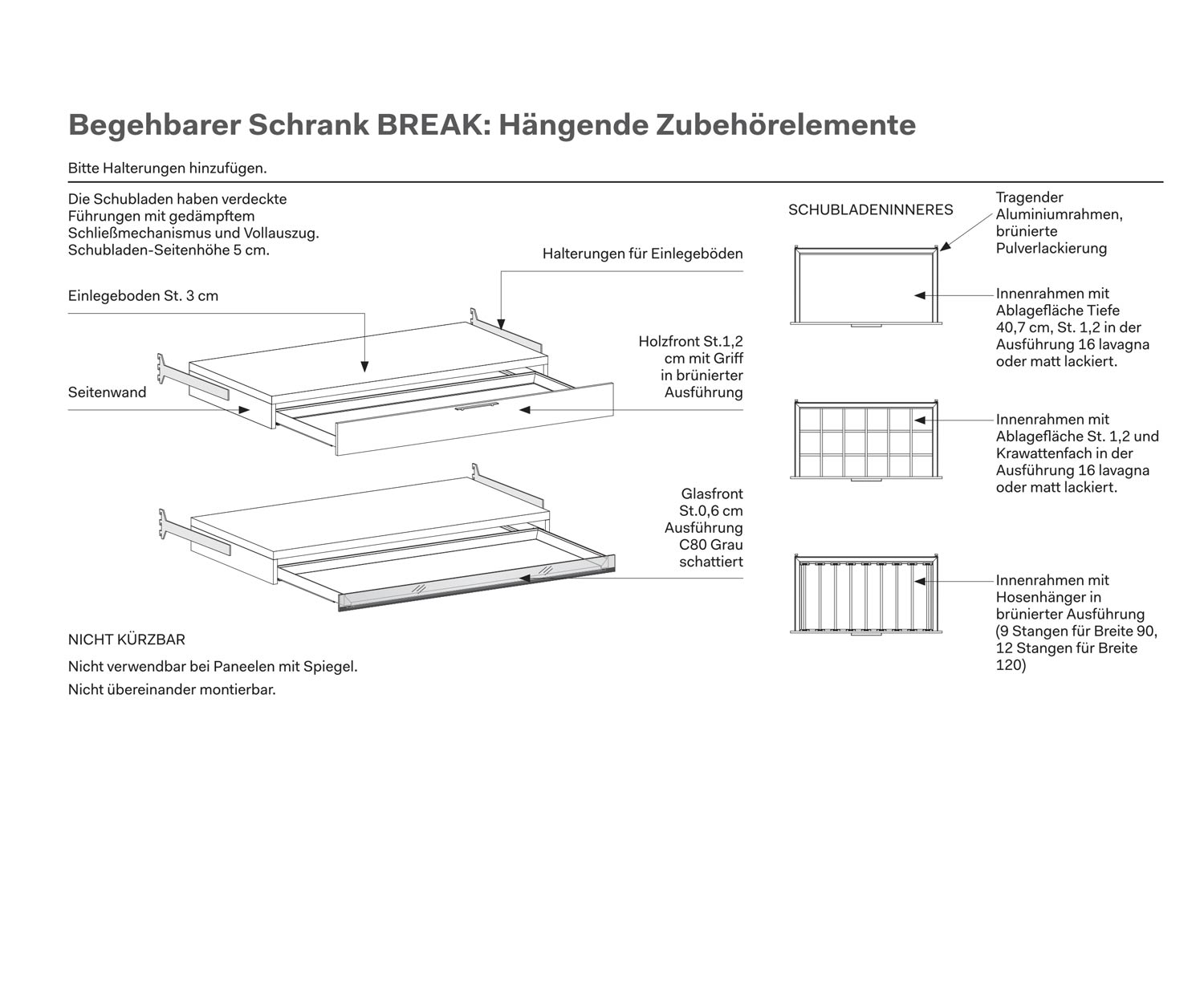 Begehbarer Kleiderschrank Break Ausstattung