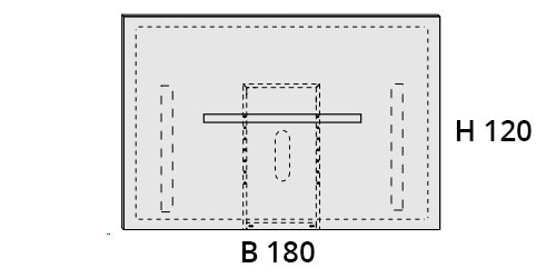B 180 cm / H 120 cm