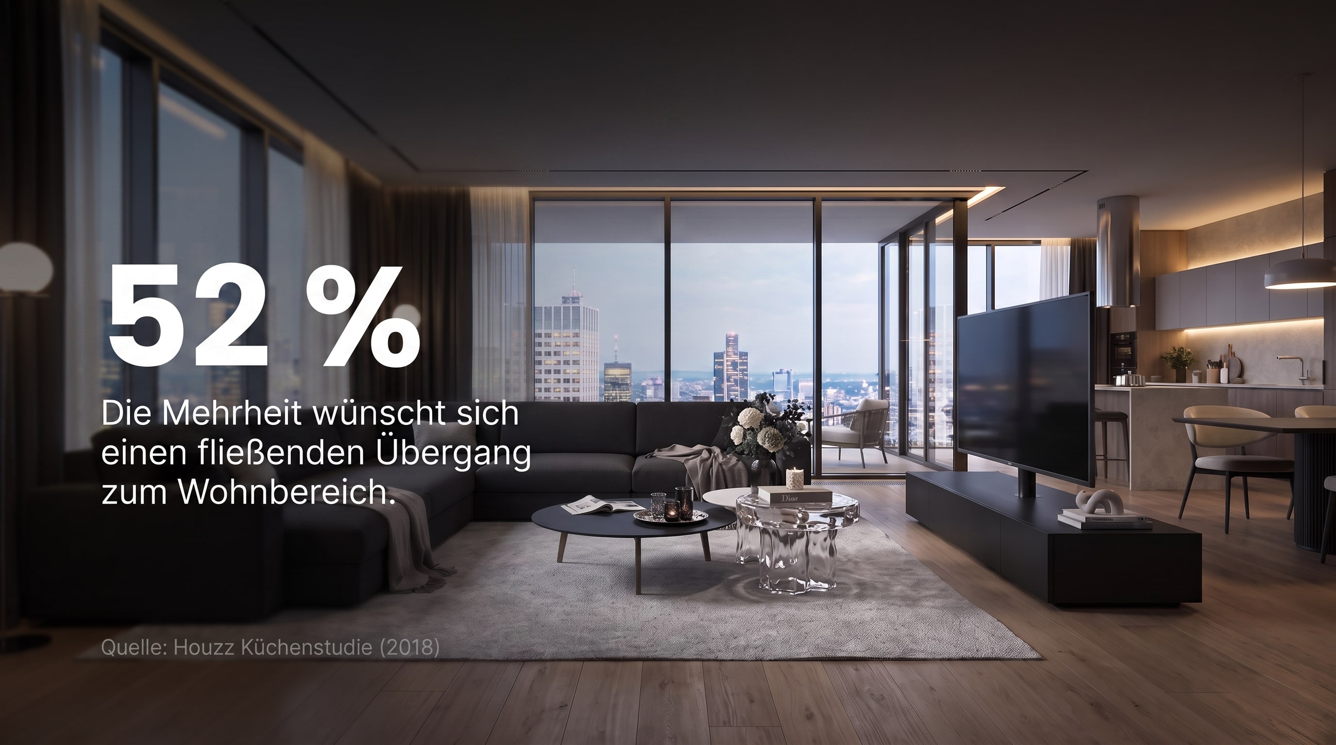 52 % &ndash; Die Mehrheit w&uuml;nscht sich einen flie&szlig;enden &Uuml;bergang zum Wohnbereich.