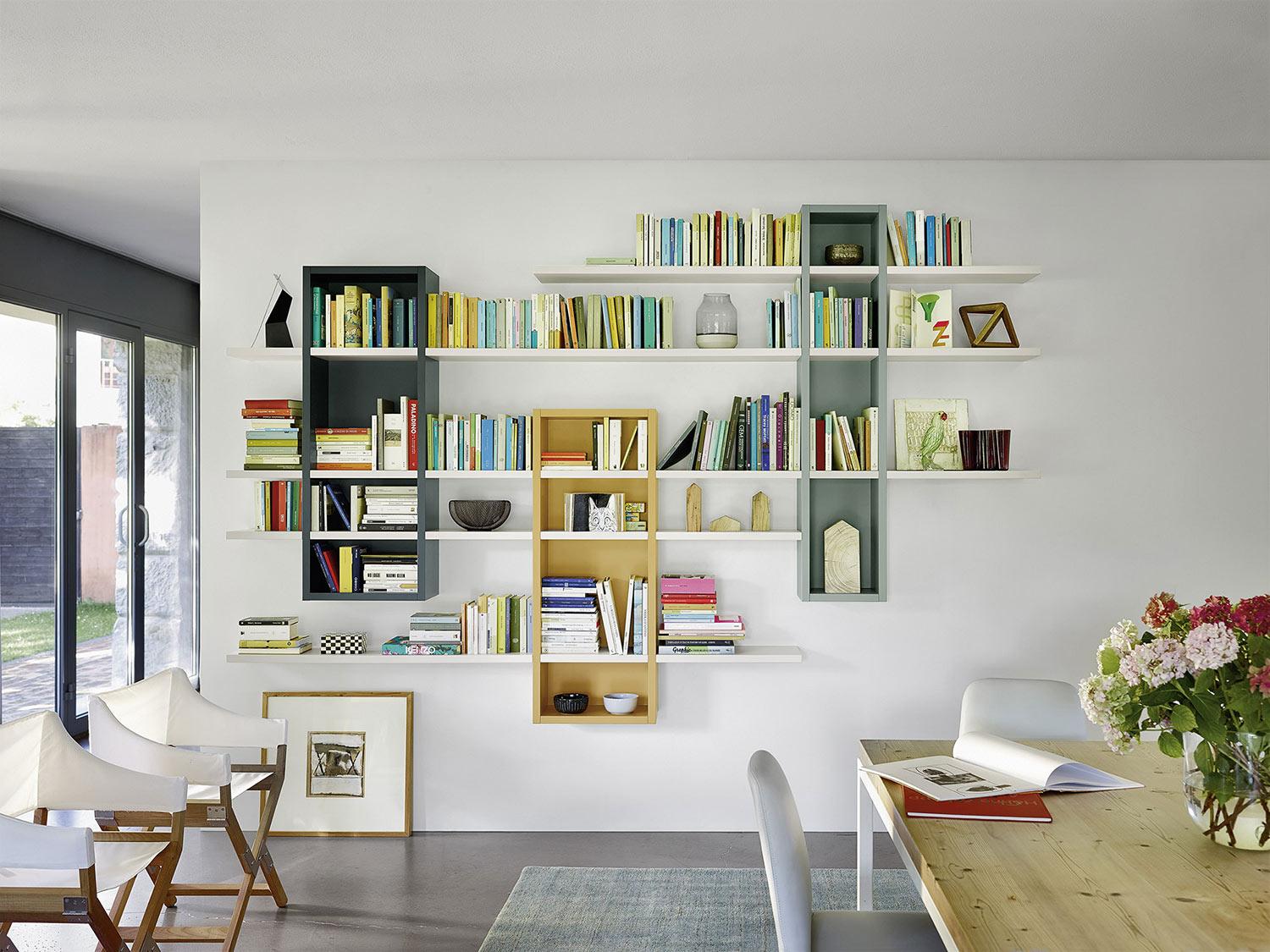 wall design bookcase