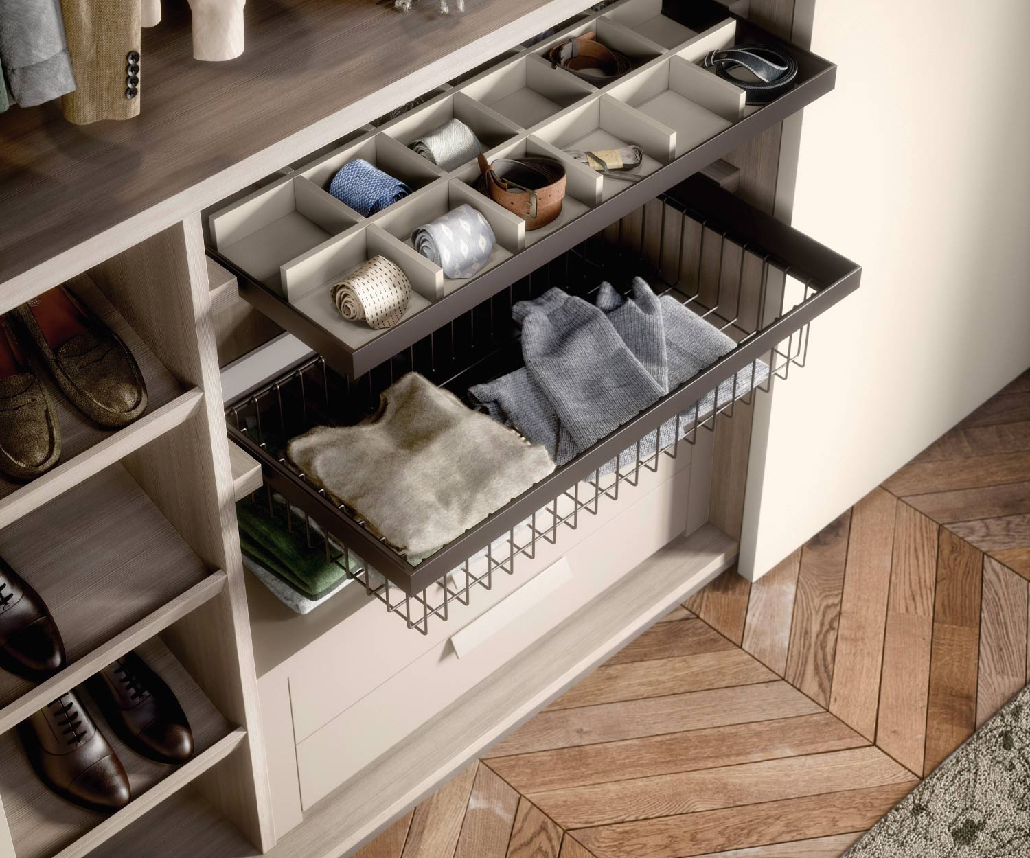 Novamobili Middle Kleiderschrank mit Schiebetueren minimal modern luxus
