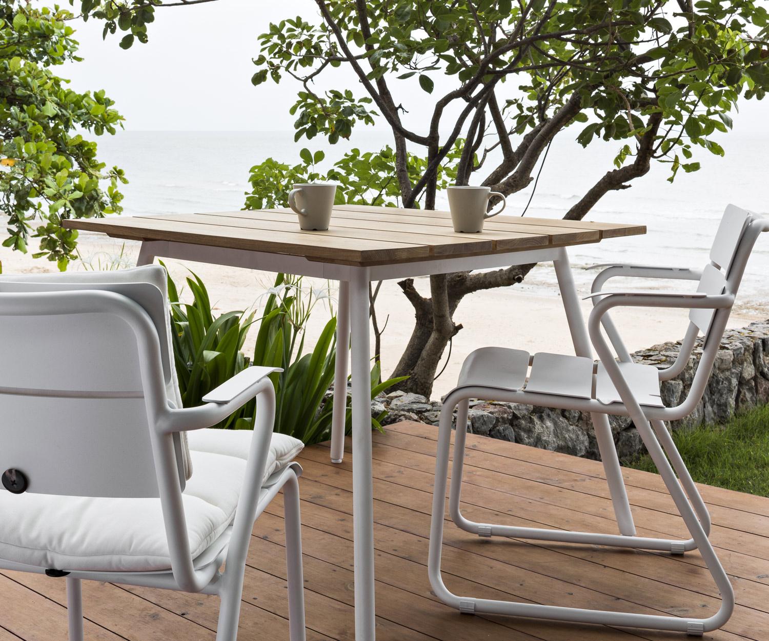 White Aluminium Balcony Chair
