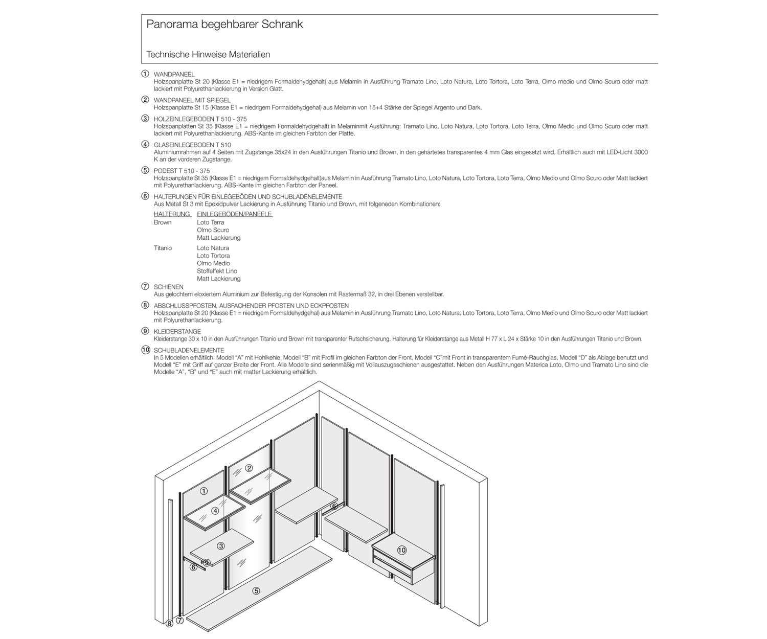 Livitalia Panorama Design Ankleidezimmer Technische Daten