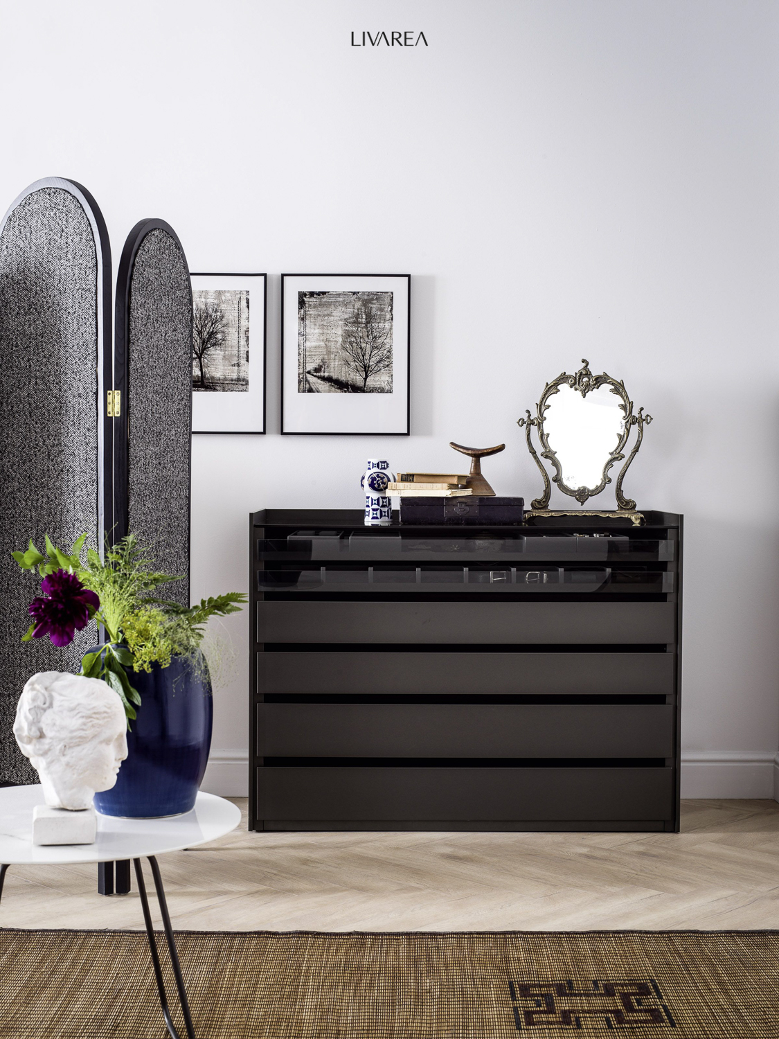 Design Kommode Stauraum fuer kleidung und accessoires Schubladen Schlafzimmer Garderobe