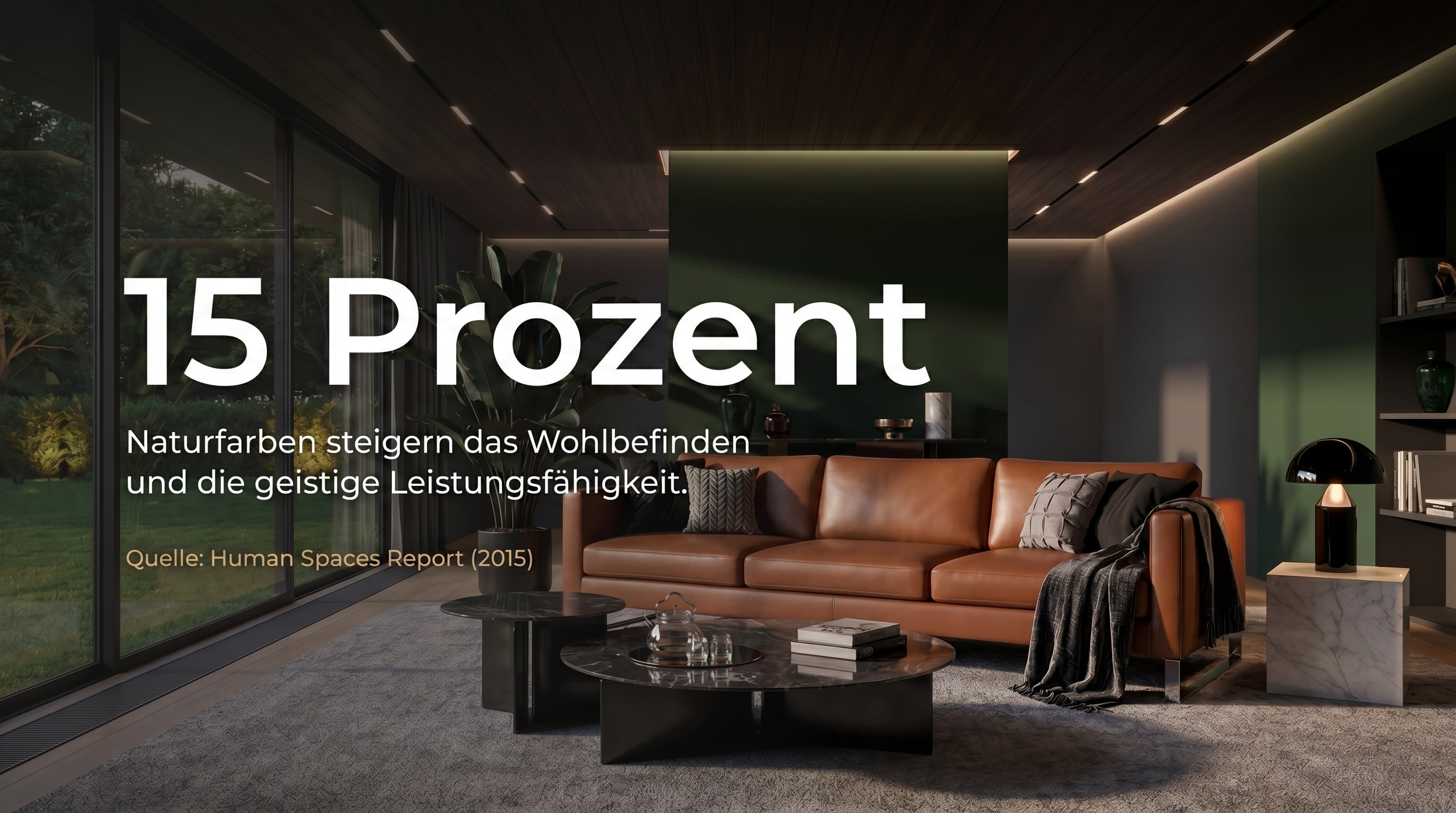 15 Prozent &ndash; Naturfarben steigern das Wohlbefinden und die geistige Leistungsf&auml;higkeit.