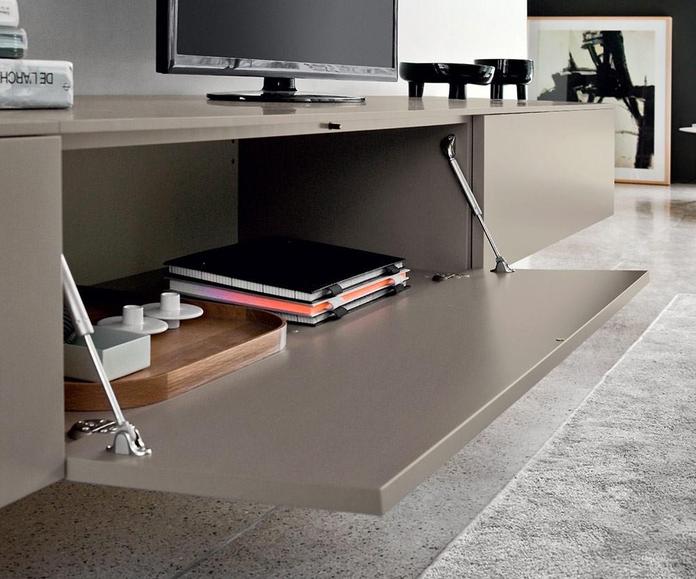 TV Lowboards with Flap Doors without Furniture Assembly