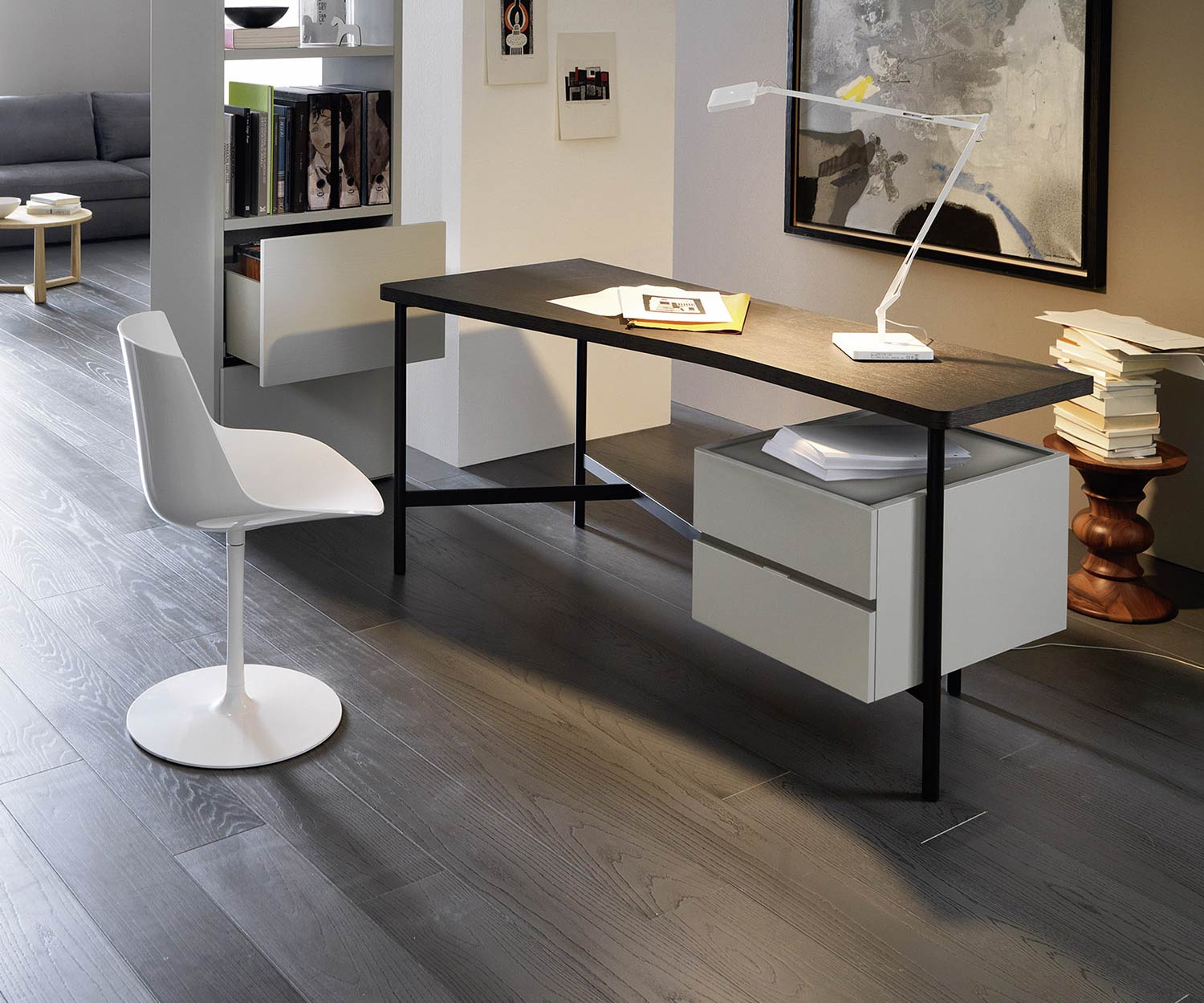 Livitalia Architekten Design Schreibtisch Desk mit Container