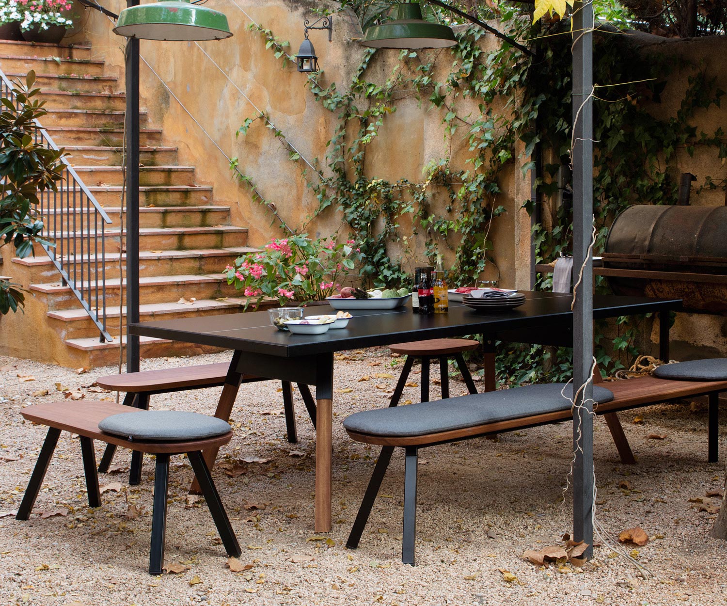 RS Barcelona Ping Pong Bench Outdoor Black