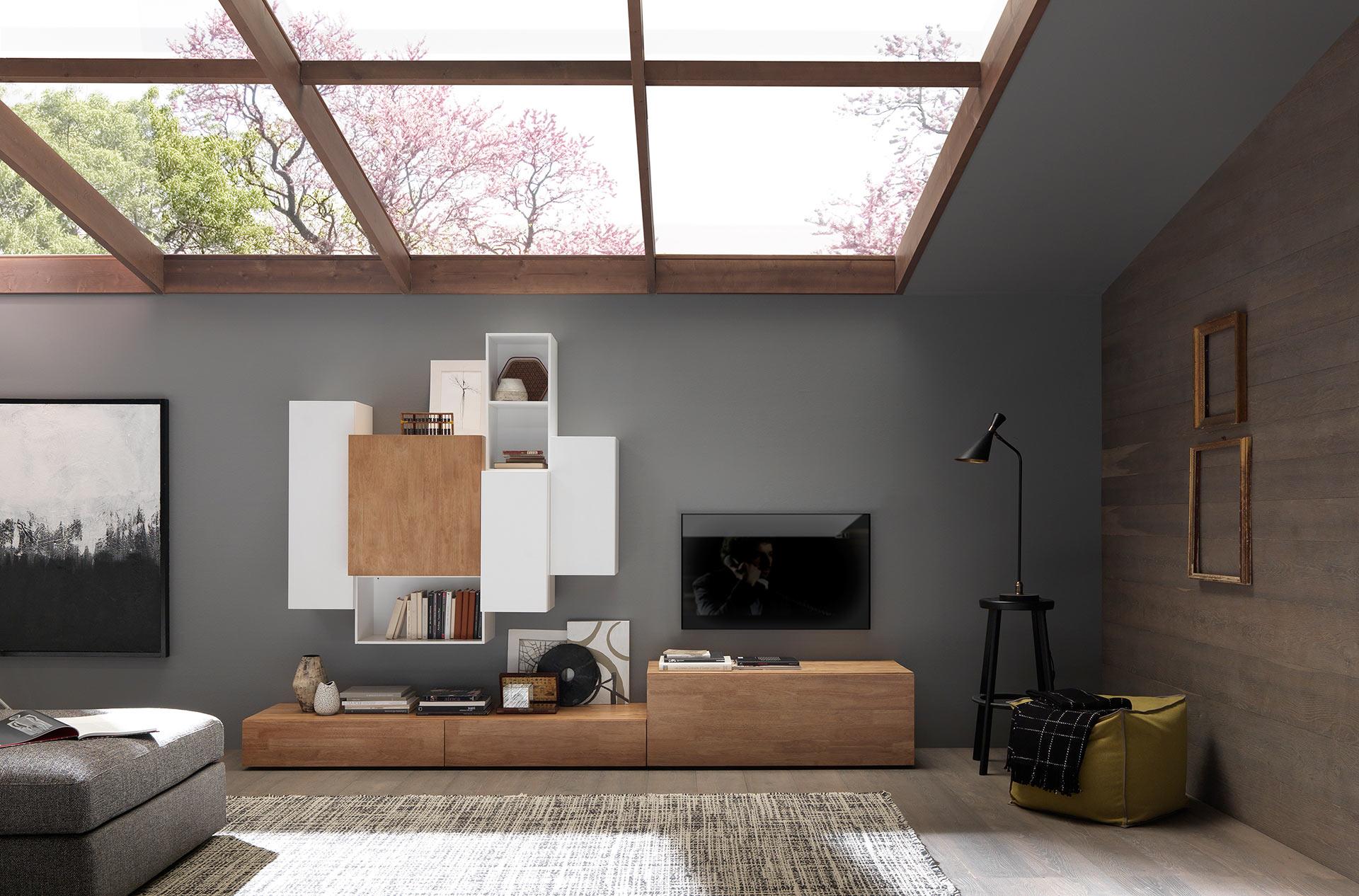 Design Solid Wood Furniture Wall Unit