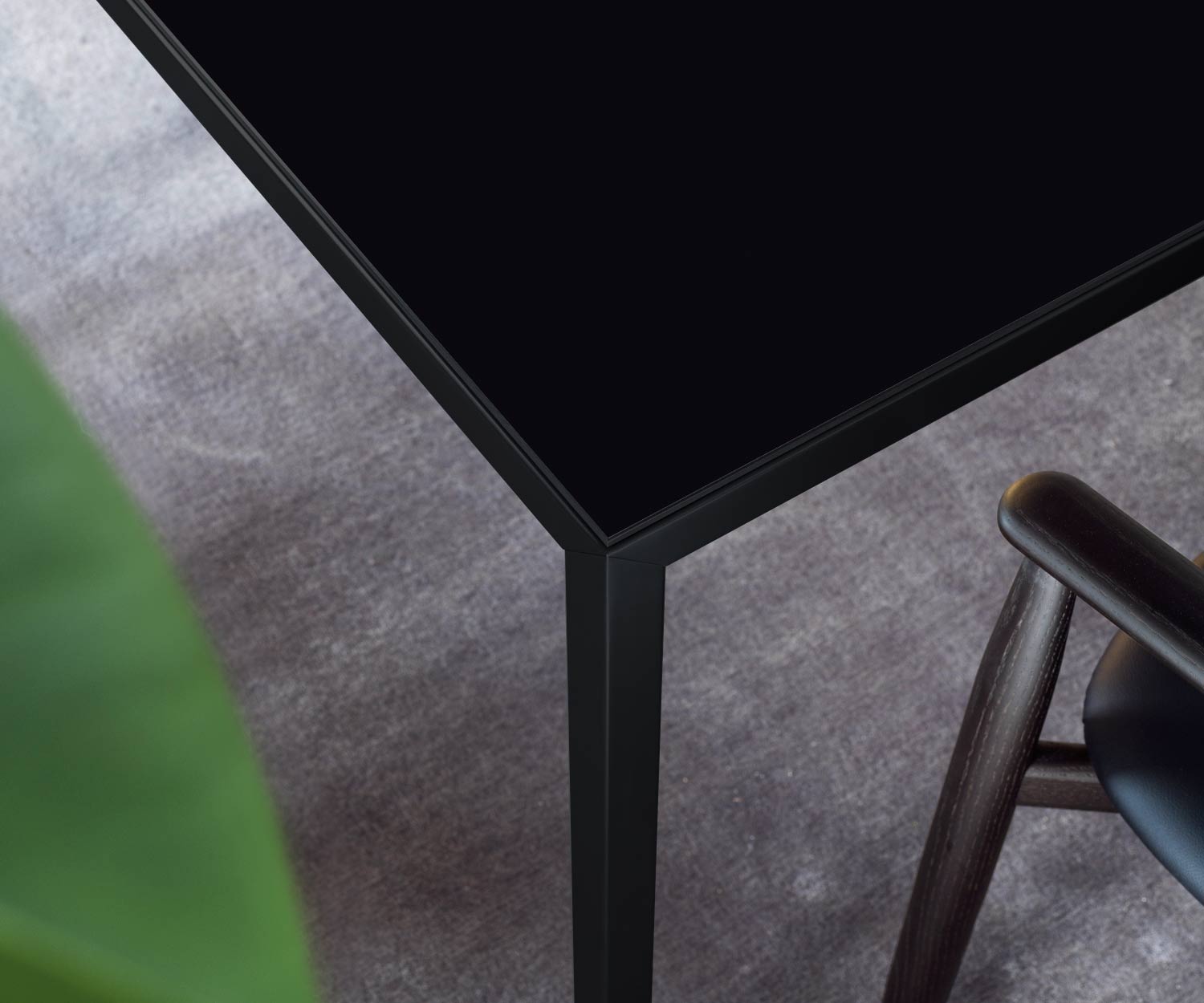 Schwarz lackierter Designer Esstisch Filo von Novamobili