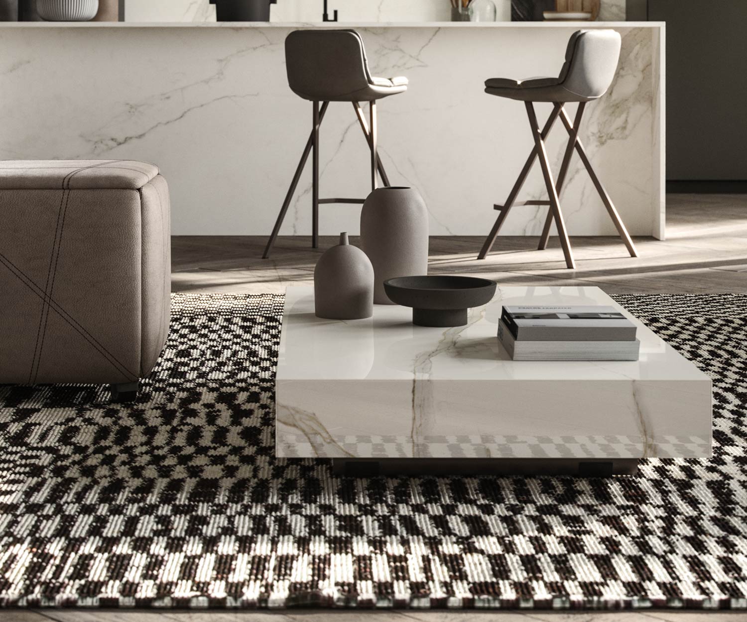 Ozzio_Planet_Design Couchtisch T115 hoehenverstellbar und ausziehbar