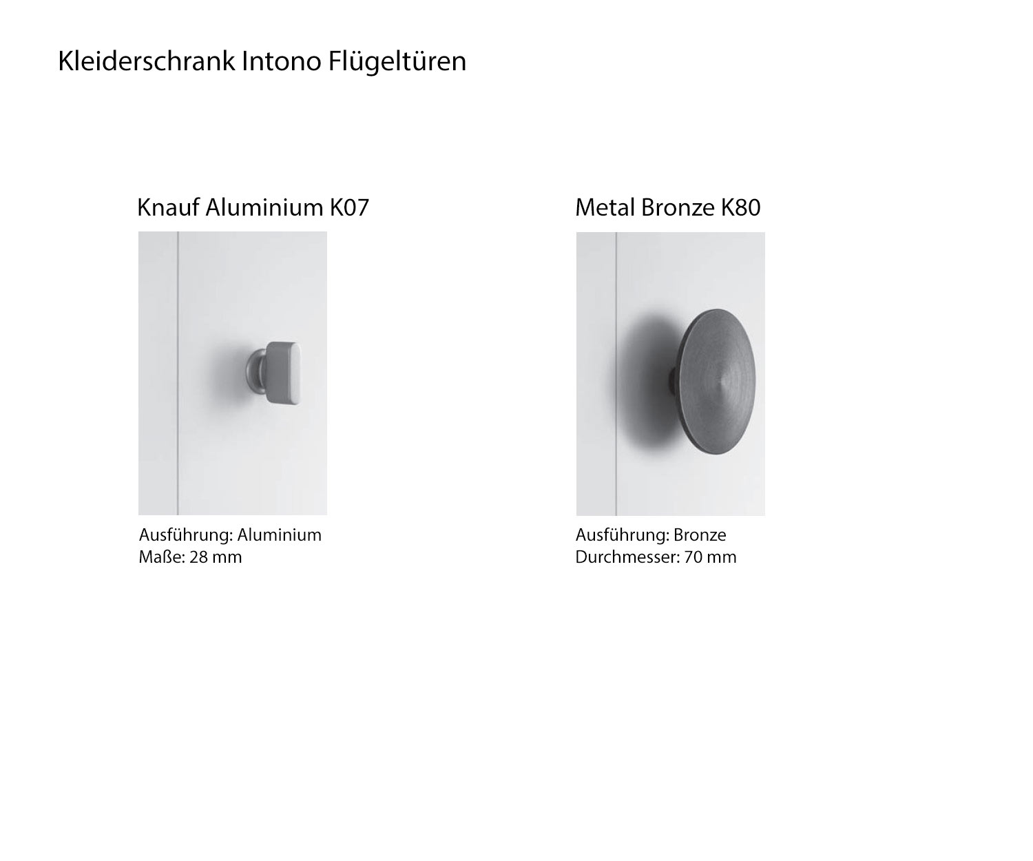 Design Novamobili Kleiderschrank Intono mit Griffvarianten