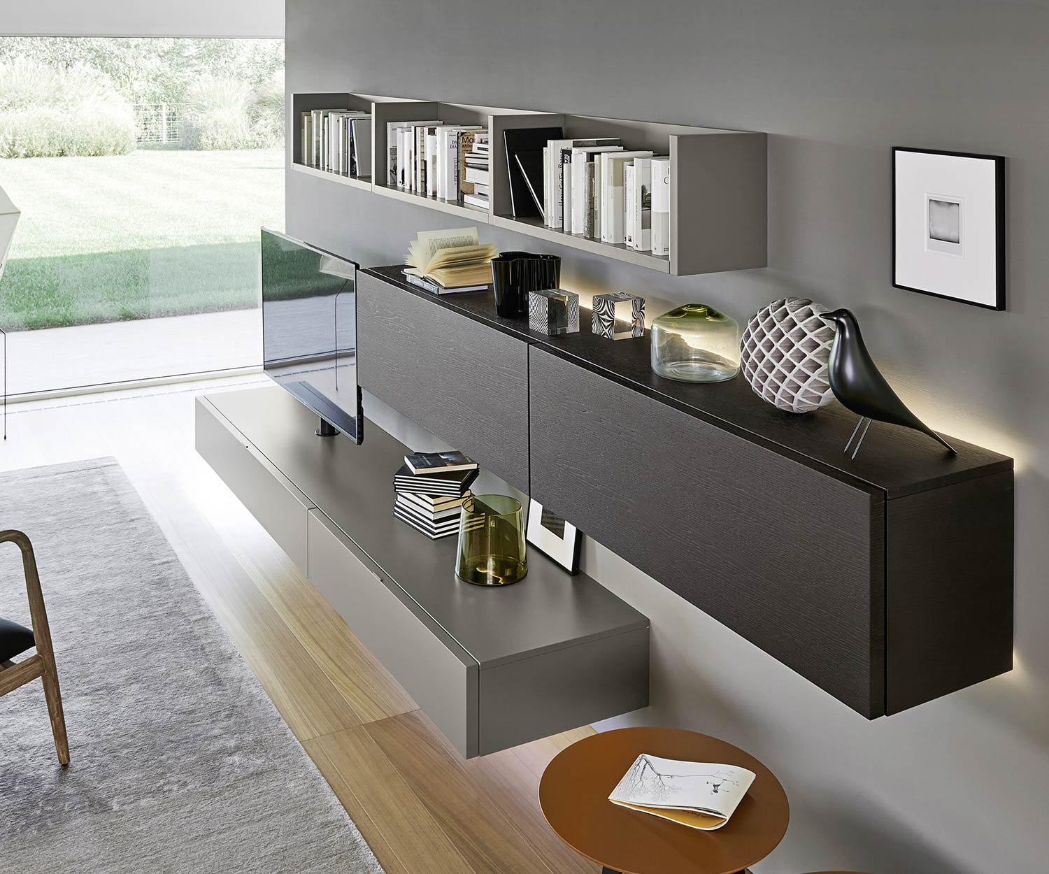 High-quality Livitalia Design wall unit C60 with LED lighting