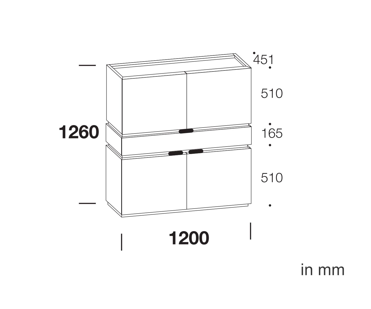 Exklusives Livitalia Design Highboard Cubi in Weiß Hochglanz lackiert