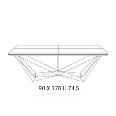 B 170 x 90 / H 74,5 cm ausziehbar auf B 224 x 116 / H 75 cm