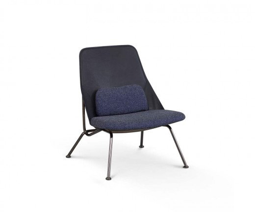 Exklusiver Prostoria Strain Sessel Blau Anthrazit Chrom Schwarz