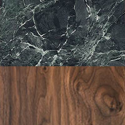 Keramik Aosta Grün/ Walnuss Holzfurnier