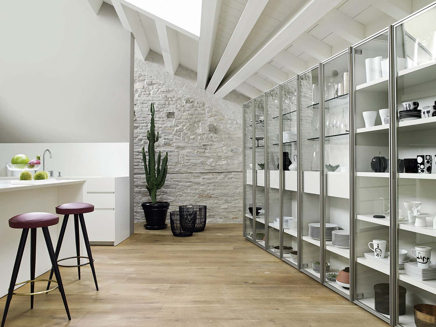 large glass display cabinet living room wall unit