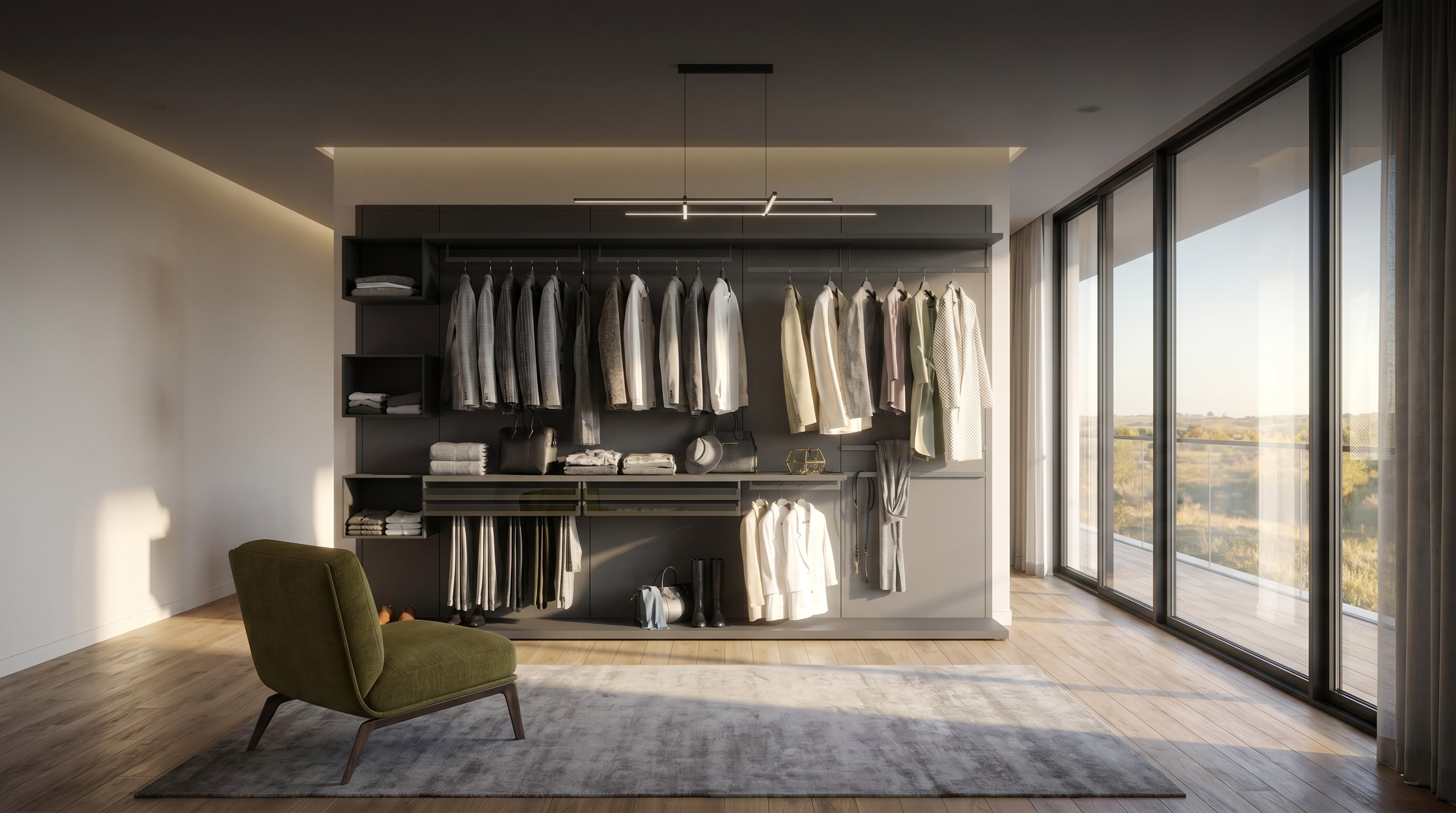 Ankleidezimmer offen modern einrichten: Die Proportionsregeln der Profis Ankleidezimmer offen modern einrichten: Die Proportionsregeln der Profis
