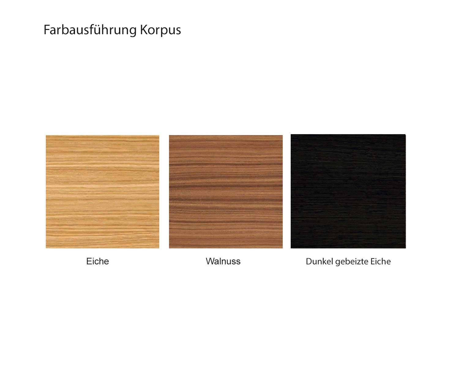 Design Highboard Farben Furnier Eiche Super Matt Walnuss Super Matt Eiche dunkel
