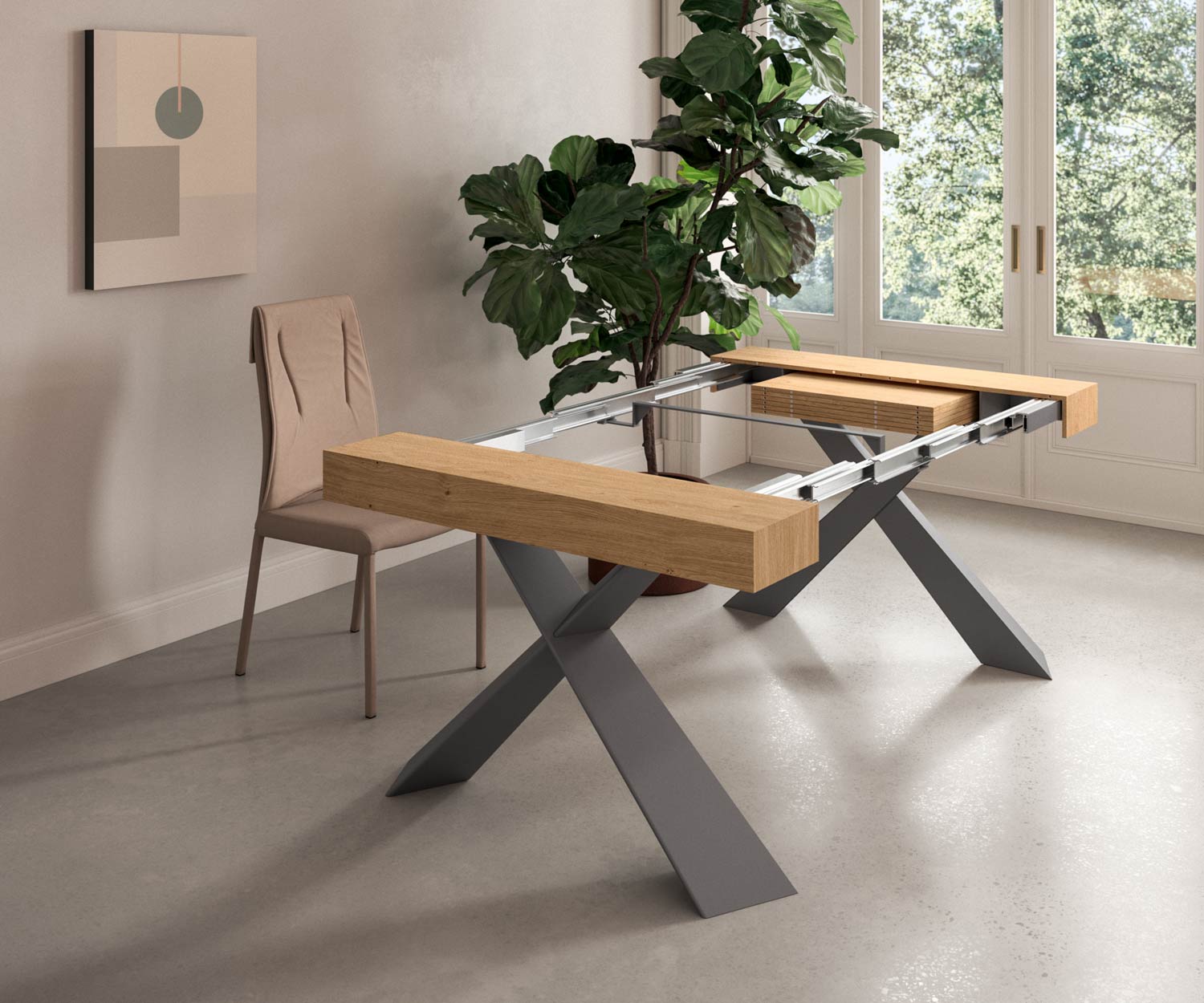 Ozzio_Design Holz Metall Konsole T024 Ozzio_Design Holz Metall Konsole T024