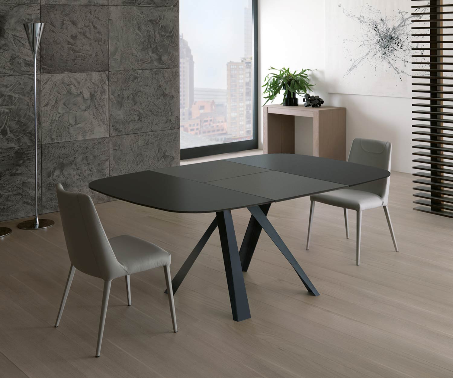 Ozzio Tisch Bombo T245 Glas Beige (Crema) Ozzio Tisch Bombo T245 Glas Beige (Crema)