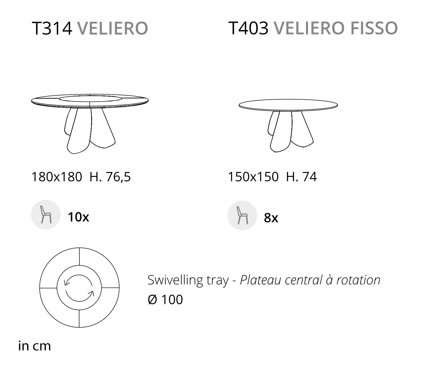 Ozzio Veliero T314 Design round dining table natural oak ceramic