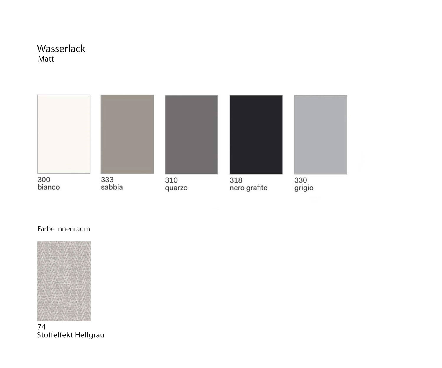 Novamobili Design Schiebetüren Kleiderschrank Farben Farbmuster