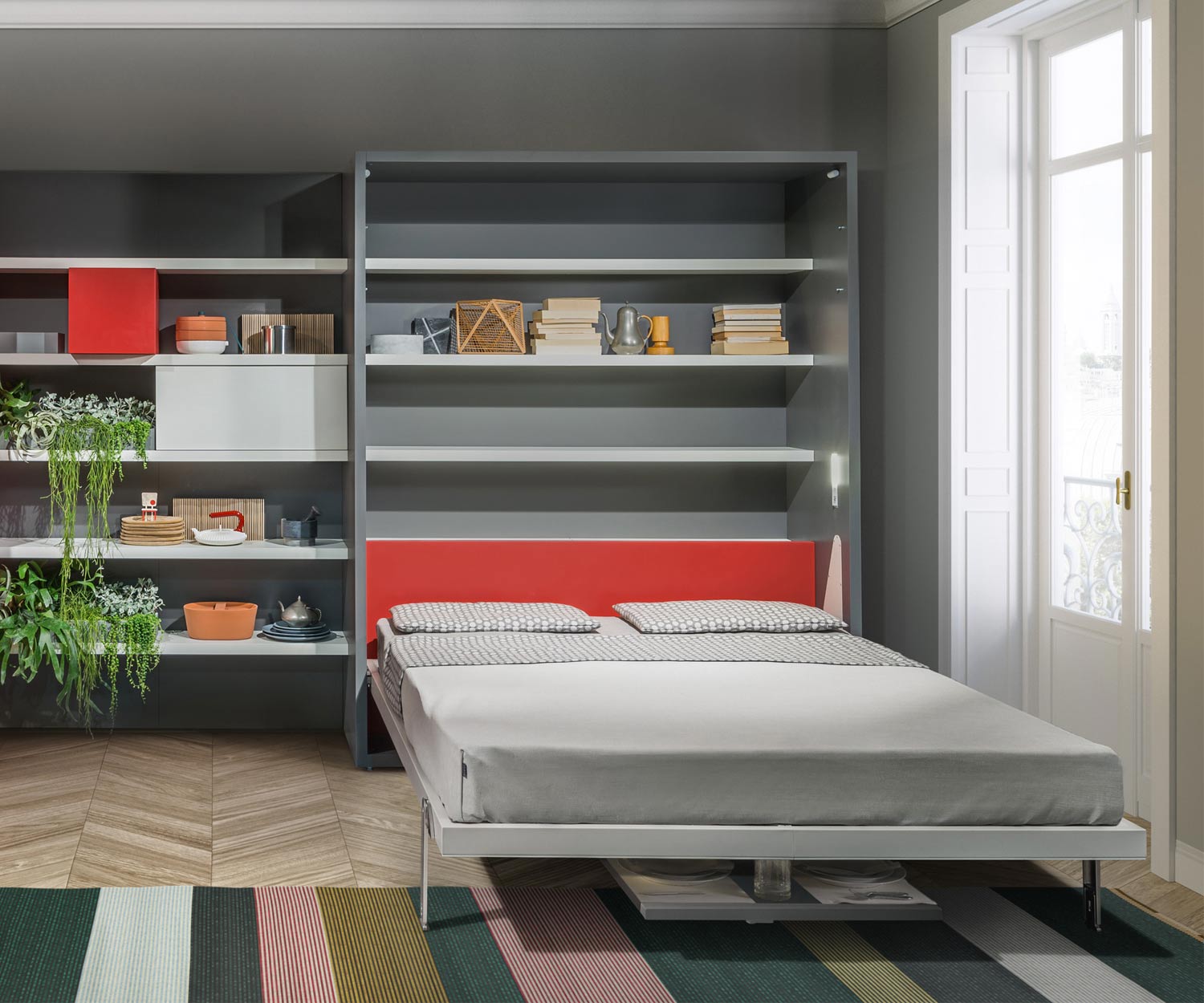 Das Clei Penelope 2 Schrankbett mit Esstisch ist ideal f&uuml;r Einzimmerappartments