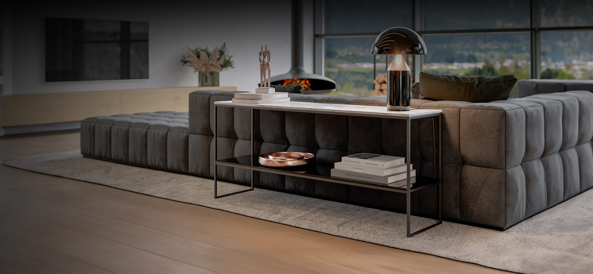 Box Design Couchtisch mit Marmor Glas Calacatta Weiss Box Design Couchtisch mit Marmor Glas Calacatta Weiss