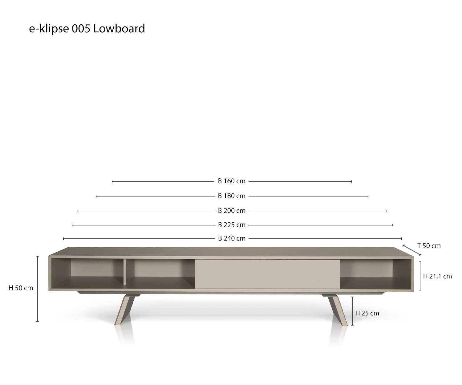 al2 e klipse 005 Design Lowboard Maße