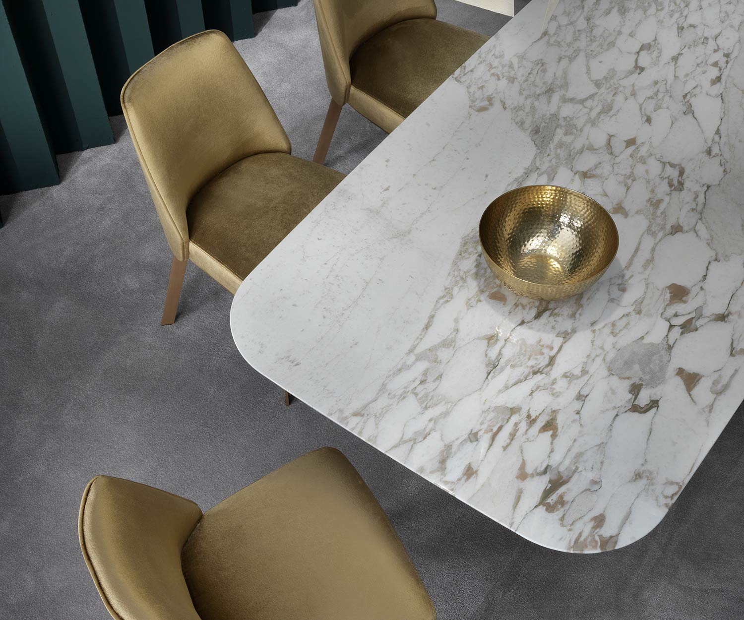 Luxuriöser Konferenz Esstisch Twig von Marelli mit Carrara Platte Luxuriöser Konferenz Esstisch Twig von Marelli mit Carrara Platte