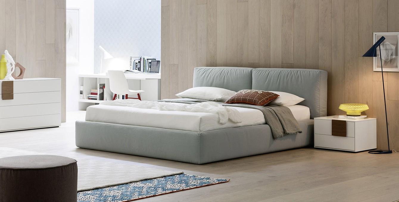 Upholstered Bed Brick Candyfloss Blue
