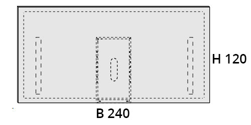 B 240 cm / H 120 cm