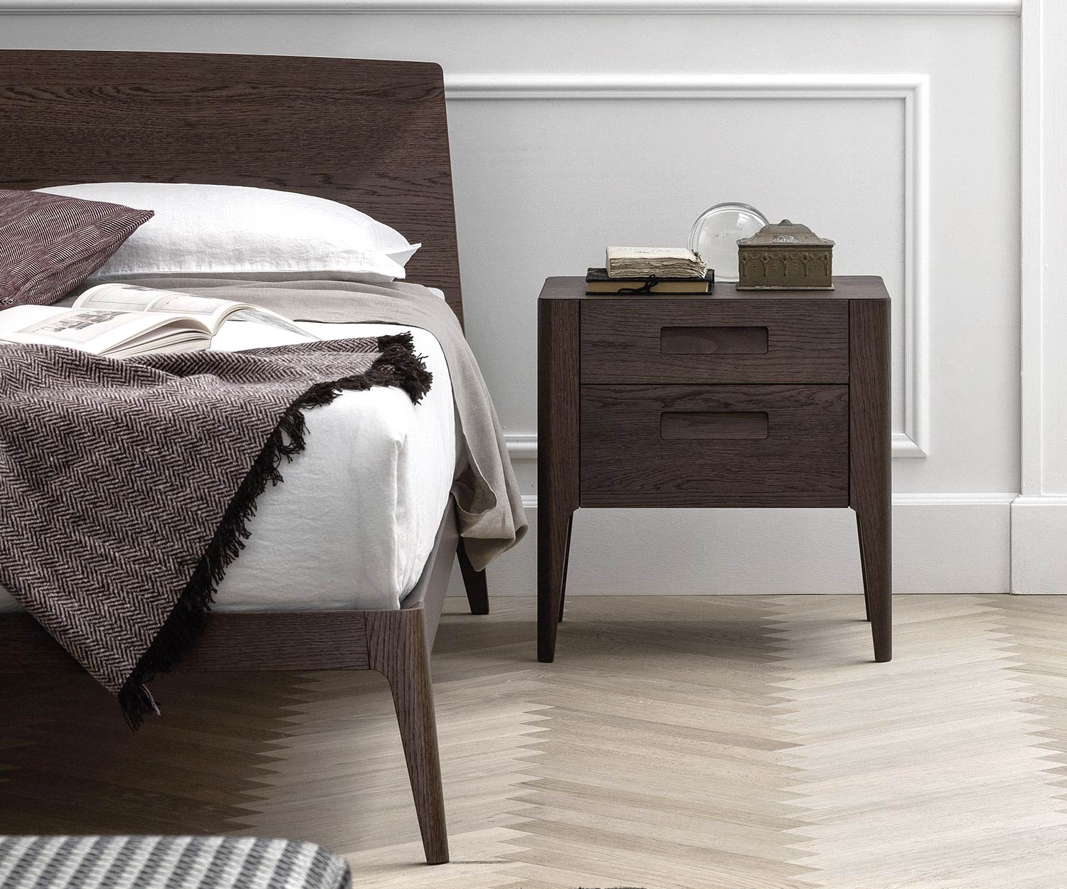 Exklusives Novamobili Design Bett Holz Siri