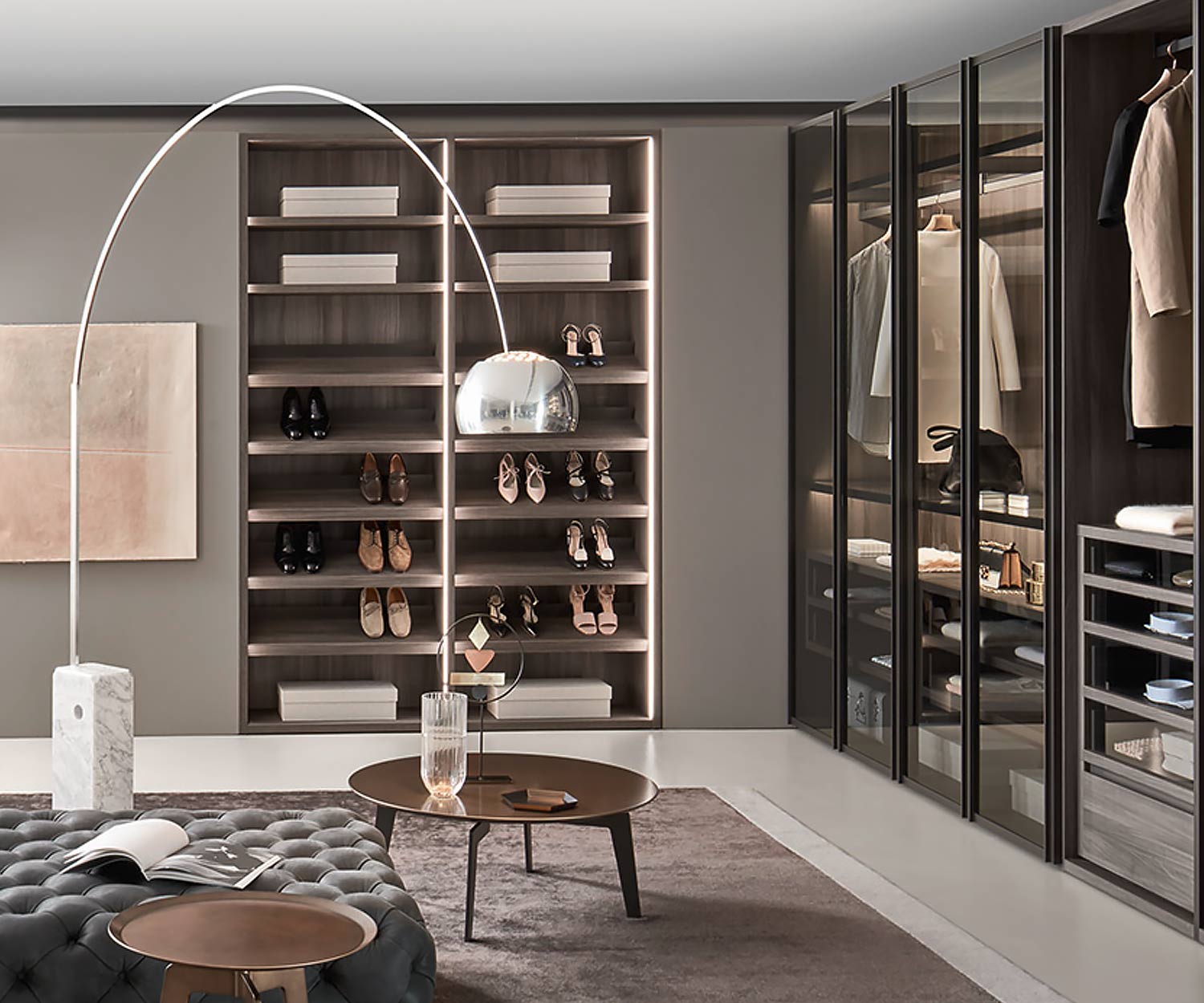 Livitalia Luxus Design Schuhschrank mit oder ohne Glastüren