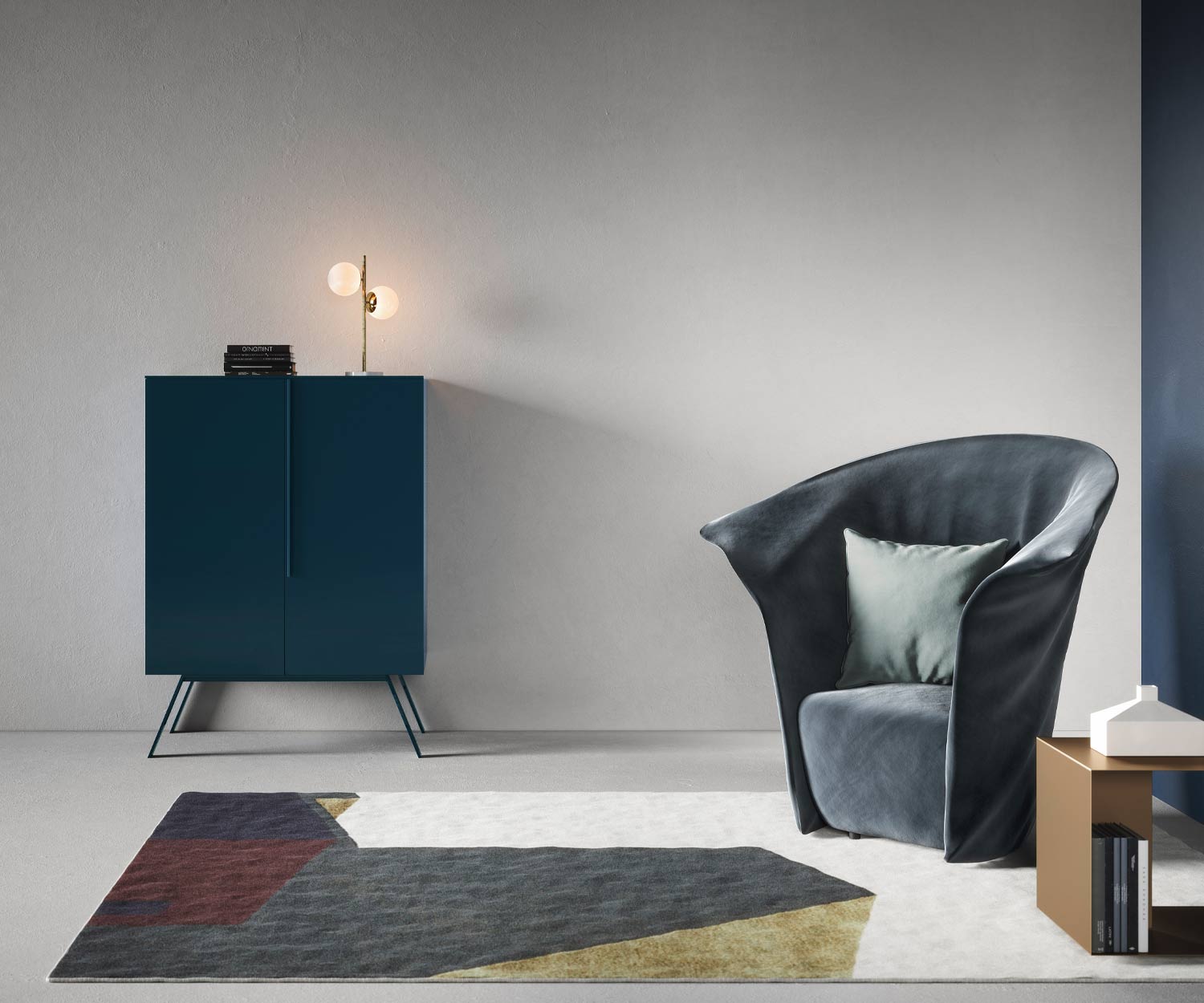 Exklusives Novamobili Design Highboard Cleo