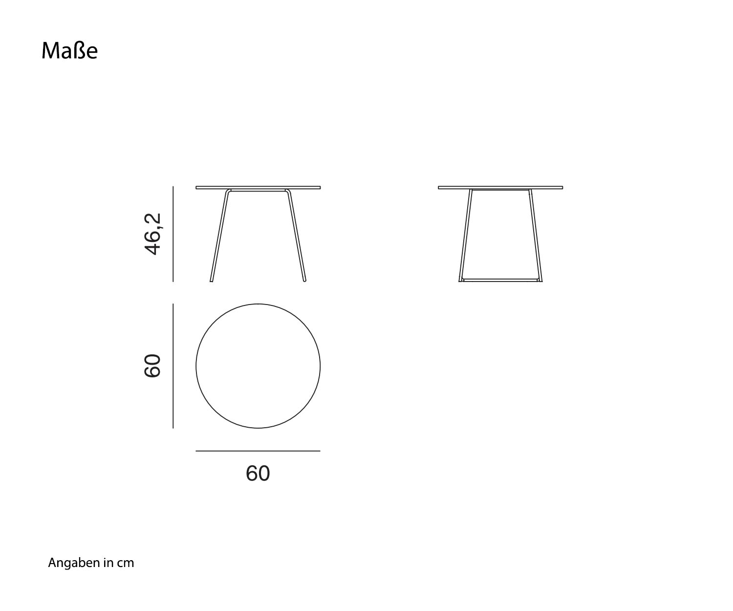 Novamobili Design Couchtisch Orbis Skizze Maße