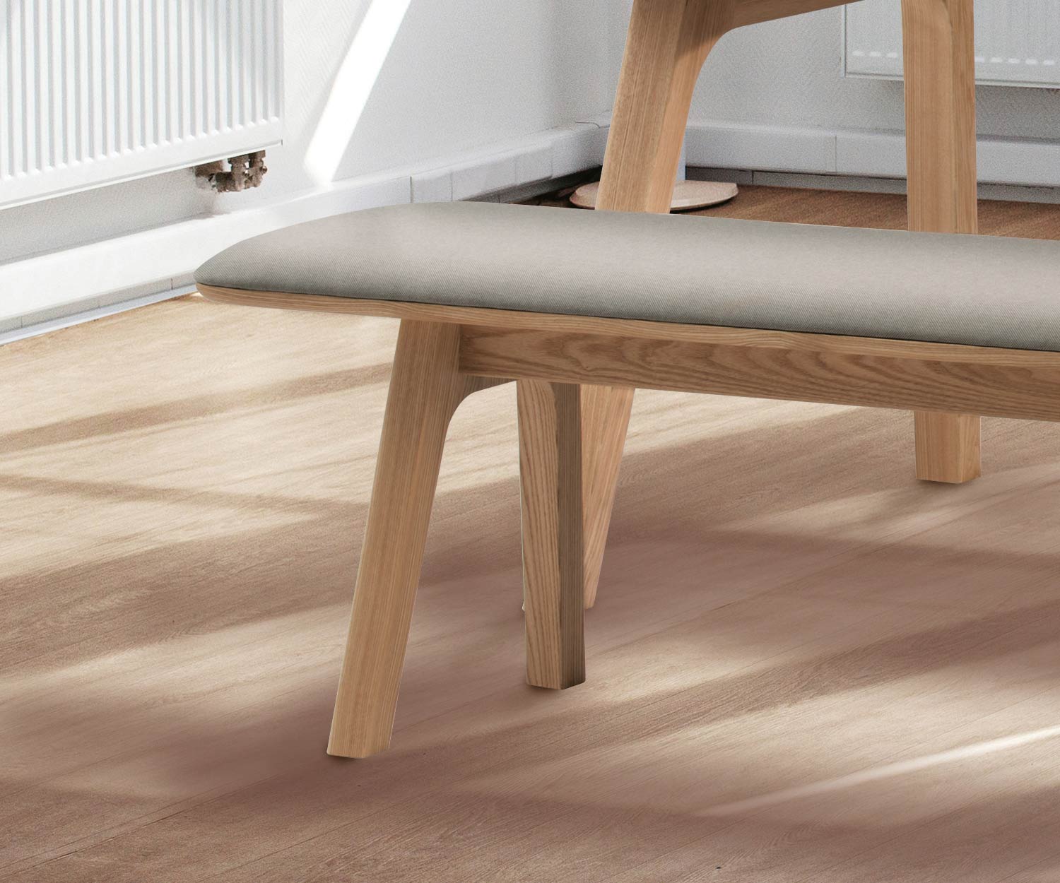 Exklusive Conde House Ten Design Sitzbank in Eiche Natur Matt Exklusive Conde House Ten Design Sitzbank in Eiche Natur Matt