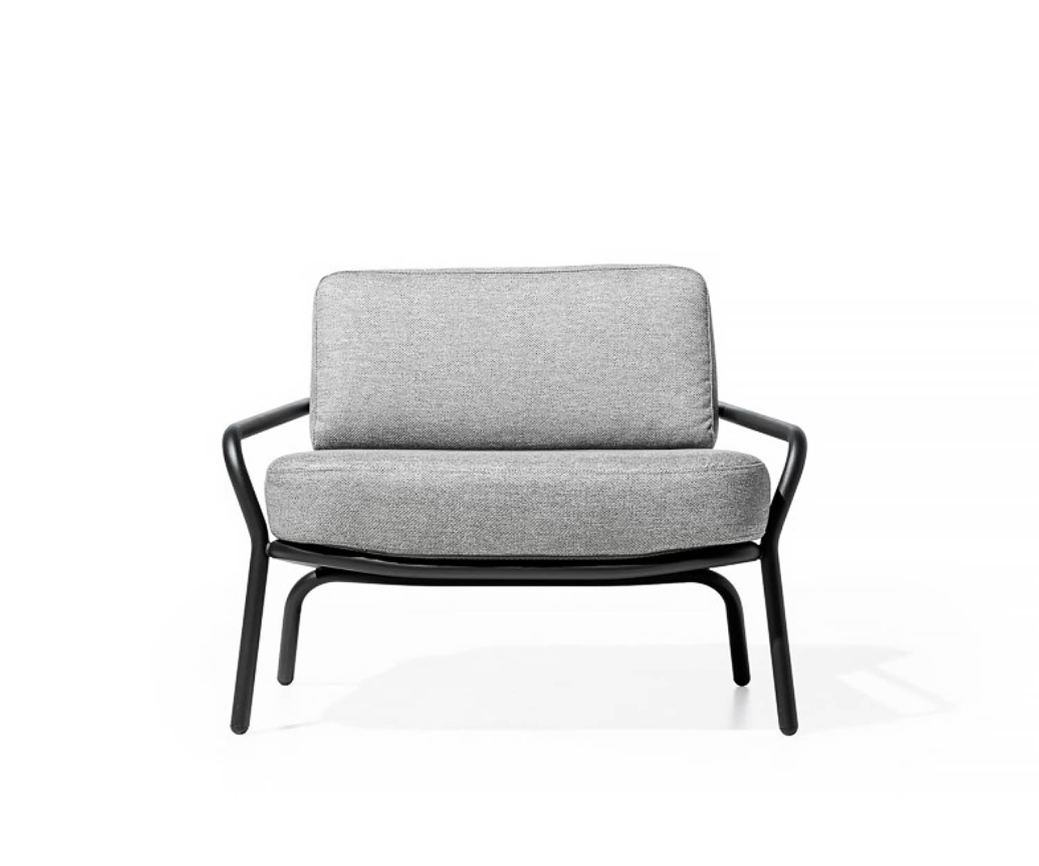 Exklusiver Todus Starling Design Gartensessel mit weißem Stoffbezug