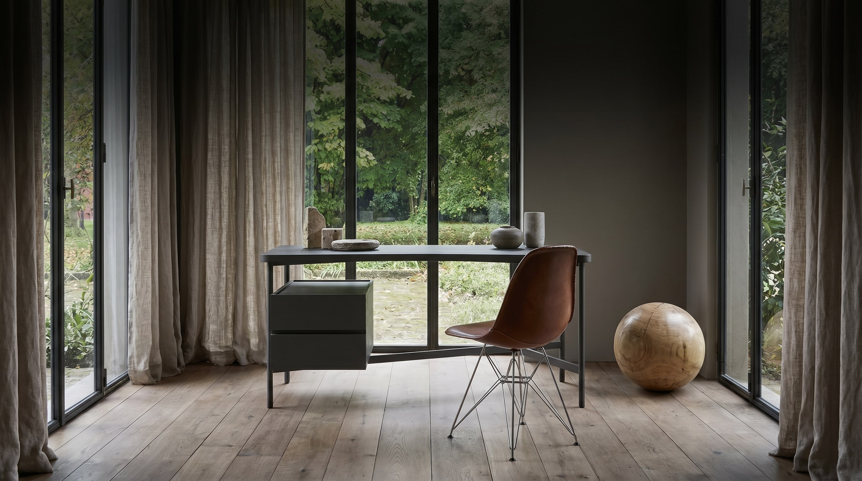 Arbeitsplatz im Wohnzimmer verstecken: 5 Profi-Tricks