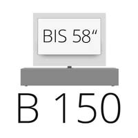 B 150 cm up to 58 inch TV
