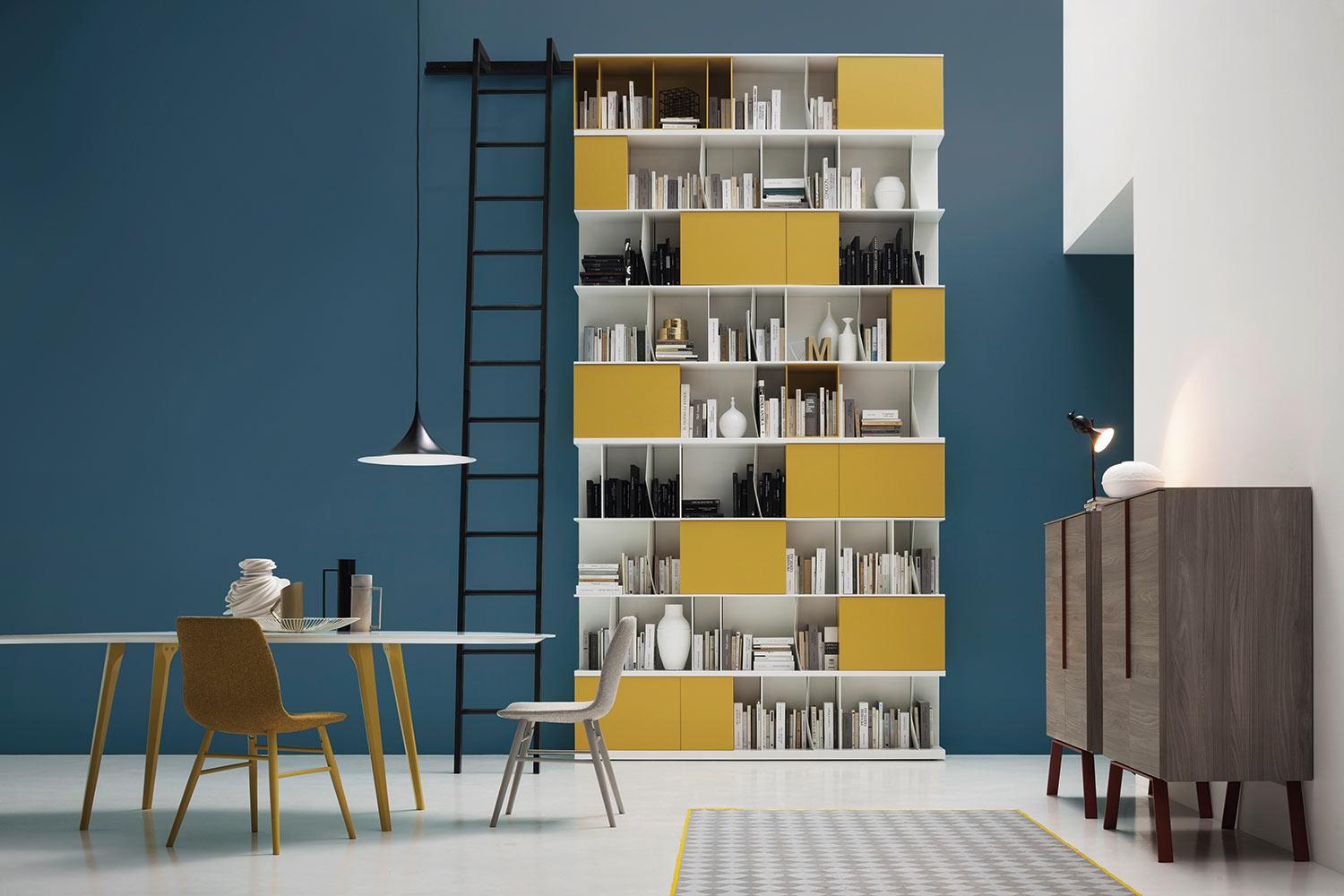 Tall Bookcase with Ladder