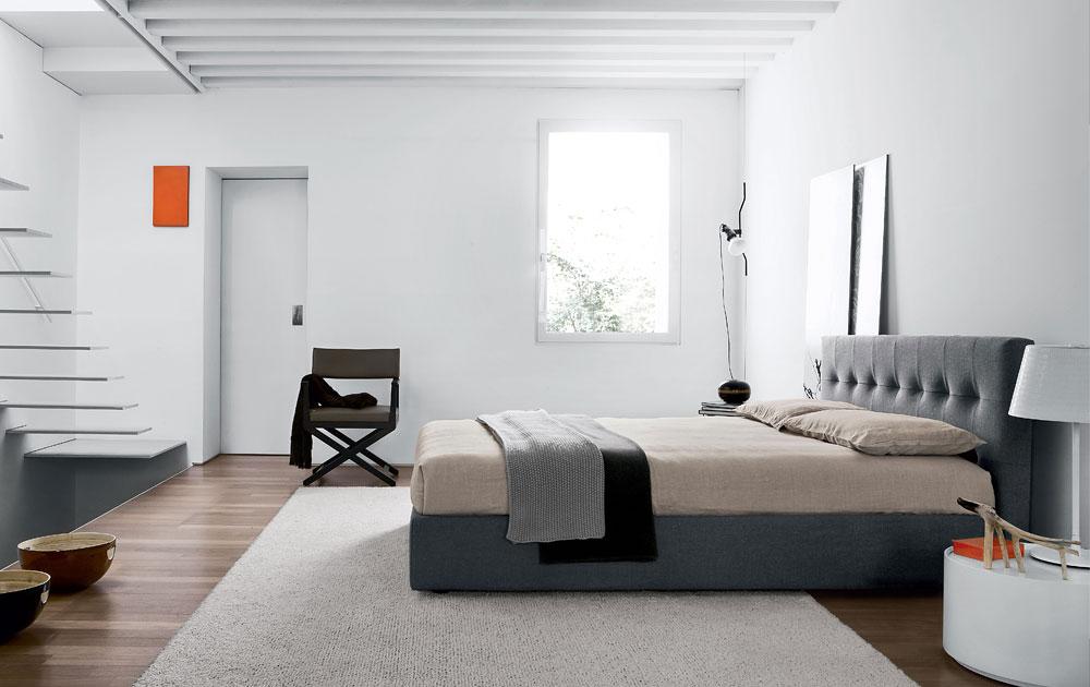 simple elegant upholstered bed
